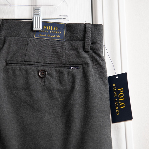 Polo Ralph Lauren NEW! Dress Pants Mens 36x32 Gray Straight Fit Slacks Trouser - Picture 3 of 5